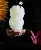 Eternal Bleassing White Jade Peanut Pendant #2652