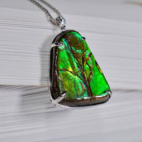 Freeform Ammolite Pendant #1982