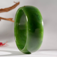 Wide Band Jade Bangle 61mm #2479