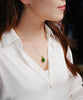 18k Siberian Jade Cabochon Pendant (Large) #1679