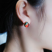 18K AMMOLITE EARRINGS #1765