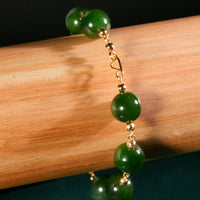 10mm Canadian Jade Starry Bracelet #2431-3