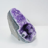 AMETHYST SEMI-GEODES EXTRA QUALITY BASE CUT 2.06 LB #2145