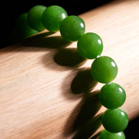 10mm Siberian Jade Beaded Bracelet #2761