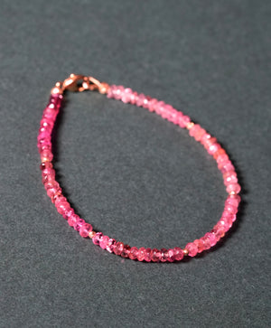 6.7" Pink Macaron Tourmaline Bracelet #2674