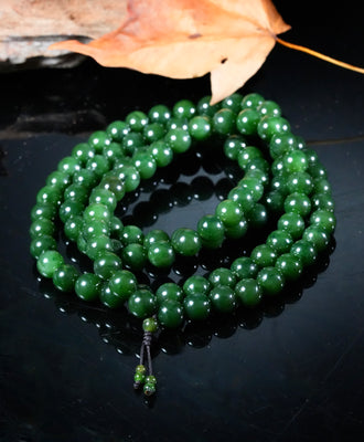 108 Jade Beaded Necklace #2588