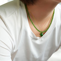 15.5" Polar Jade Beaded Necklace #2517-2