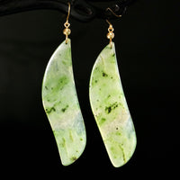 Polar Jade Long Earrings #2650-2