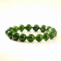 12mm Canadian Jade Beaded Bracelet #2072