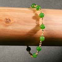 6mm Polar Jade Starry Beaded Bracelet #2402