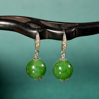 Jade Bead Earrings #2301