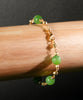 14k 8mm Chatoyant Siberian Jade Starry Bracelet #2598