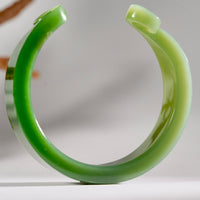 Unique Siberian Jade Bangle 56mm #2483-2