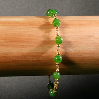 6mm Polar Jade Starry Beaded Bracelet #2402