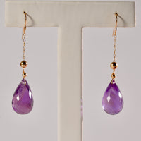 Mermaid's Tear Amethyst Earrings #2659