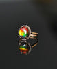 18K AMMOLITE DIAMOND RING #2199