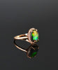 18K AMMOLITE DIAMOND RING #2199