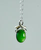 Oval Ribbon Canadian Jade Necklace #1091