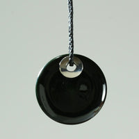 ROUND BLACK JADE PENDANT #1123