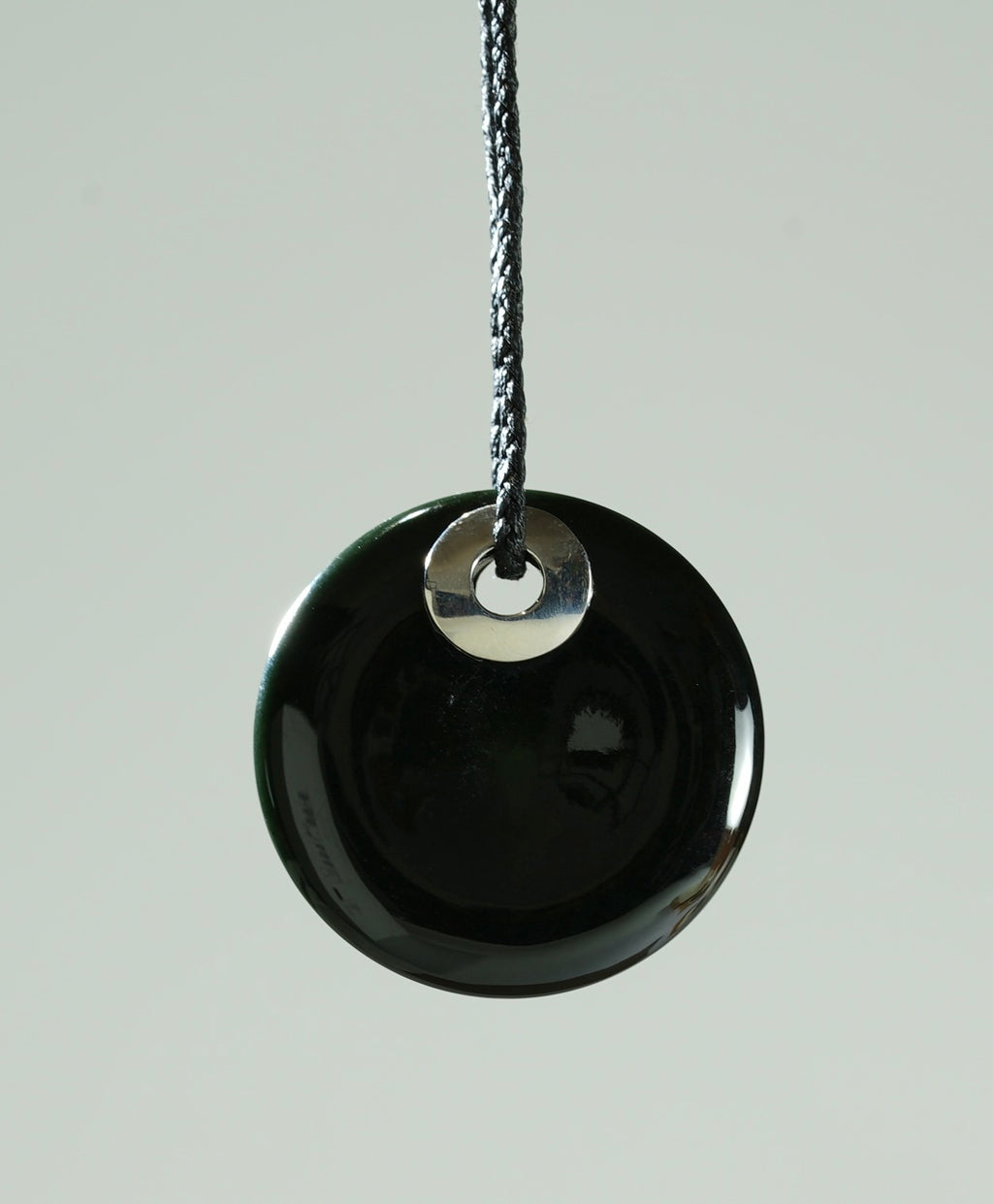 ROUND BLACK JADE PENDANT #1123