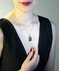 Oval Ribbon Canadian Jade Necklace #1091