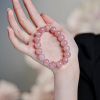 Malaysia Rose Quartz Crystal Bracelet #823