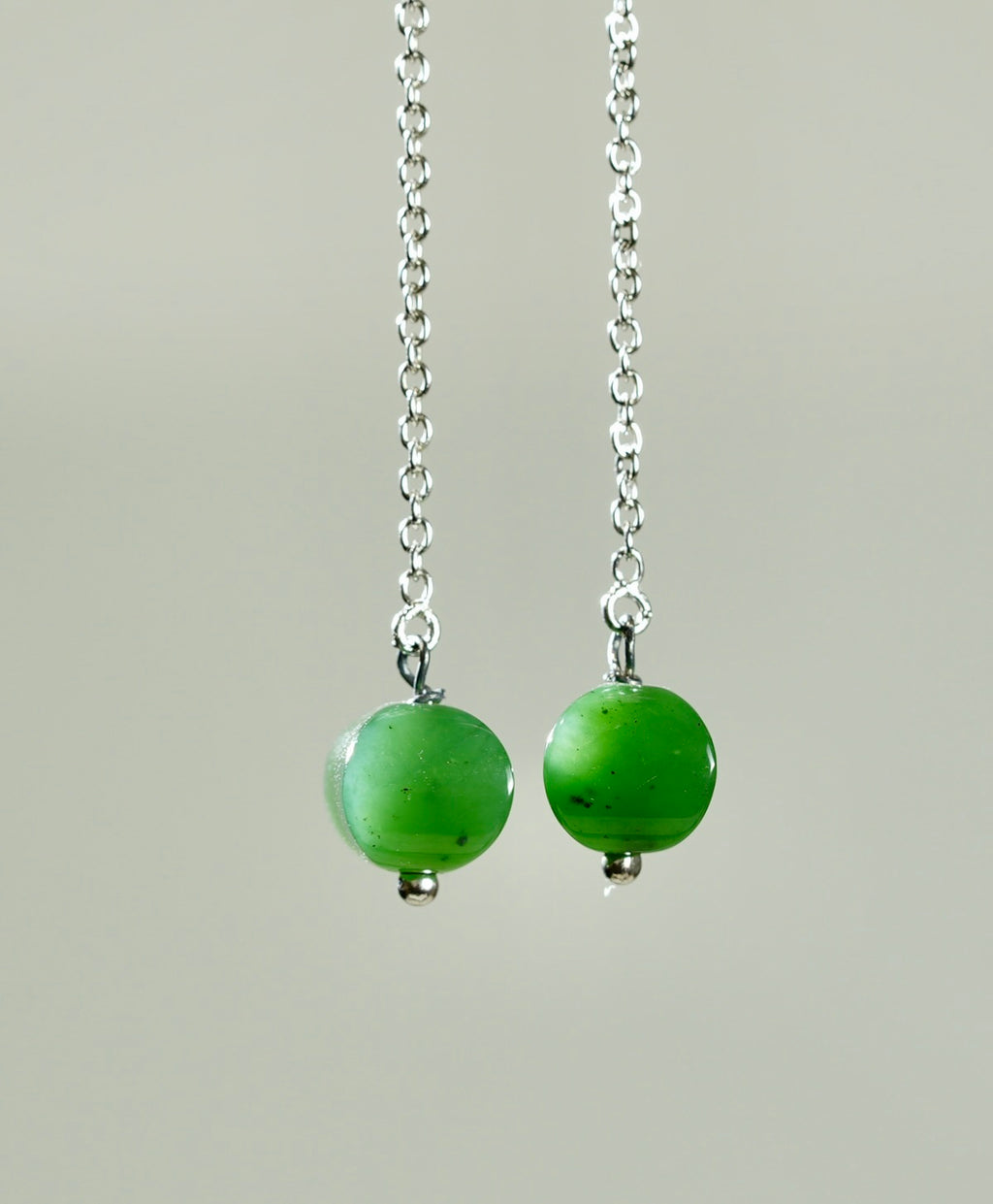 FREEFORM JADE EARRINGS #1451