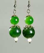 JADE GOURD EARRINGS # 1454