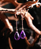 14k+18k Amethyst Waterdrop Earrings #2409