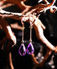 14k+18k Amethyst Waterdrop Earrings #2409