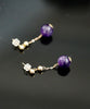 Natural Amethyst Earrings #2408