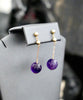 Natural Amethyst Earrings #2408