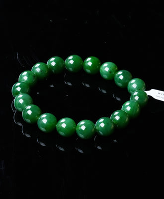 12mm Polar Jade Beaded Bracelet #2405