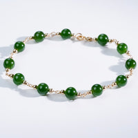 6mm Polar Jade Starry Beaded Bracelet #2402