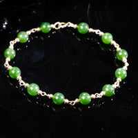 6mm Polar Jade Starry Beaded Bracelet #2402