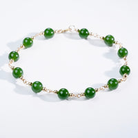 6mm Polar Jade Starry Beaded Bracelet #2402