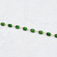 7" Siberian Jade Starry Beaded Bracelet #2417