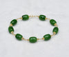 7" Siberian Jade Starry Beaded Bracelet #2417