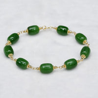 7" Siberian Jade Starry Beaded Bracelet #2417