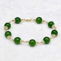 10mm Polar Jade Starry Bracelet #2418