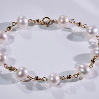 7" Freshwater Pearl Starry Bracelet #2424