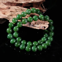 10mm Polar Jade Beaded Necklace #2456