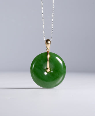 18k Siberian Jade PI Harmony Pendant #1683