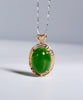 18k Siberian Jade Cabochon Pendant (Large) #1679