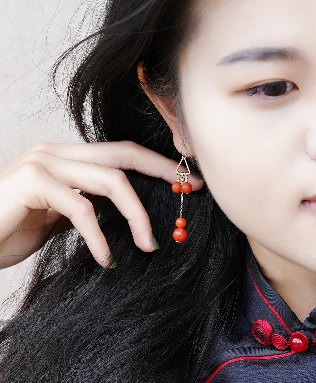 Red Carnelian Earrings #2470