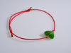 Butterfly Red Cord Jade Bracelet #2264