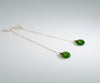 SIBERIAN JADE LONG CHAIN EARRINGS #1306