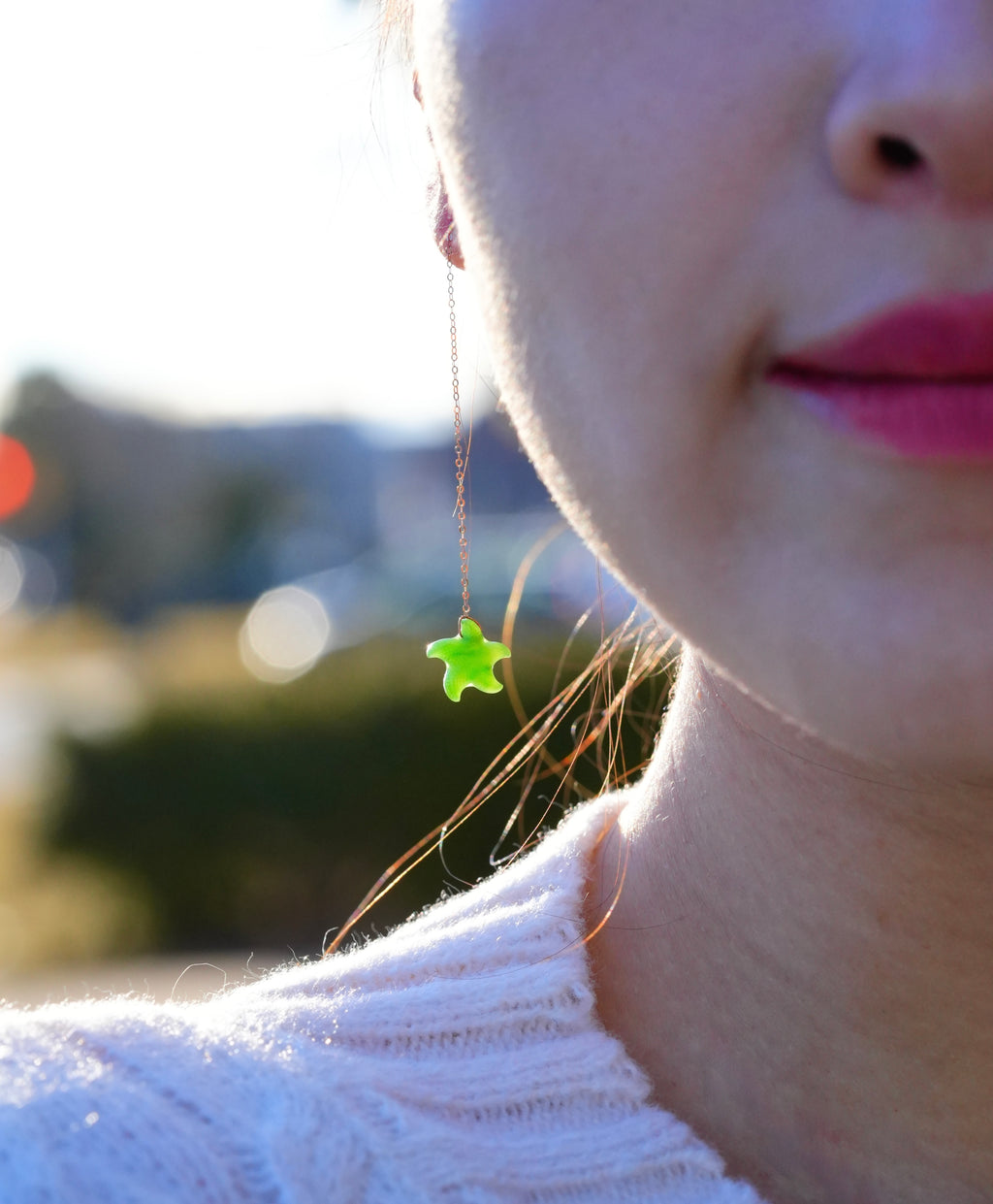 SEA STAR SIBERIAN JADE EARRINGS #1443