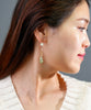 LIGHT SMOKE JADE EARRINGS #1428