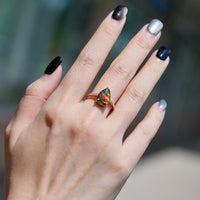 18k Ammolite Diamond Ring #2096